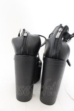 画像6: 【SALE】NieR CLOTHING / 身長激盛り《約15cmUP》ハイヒール厚底サンダル 35 ブラック O-24-12-15-026-PU-SH-IG-ZT335 (6)