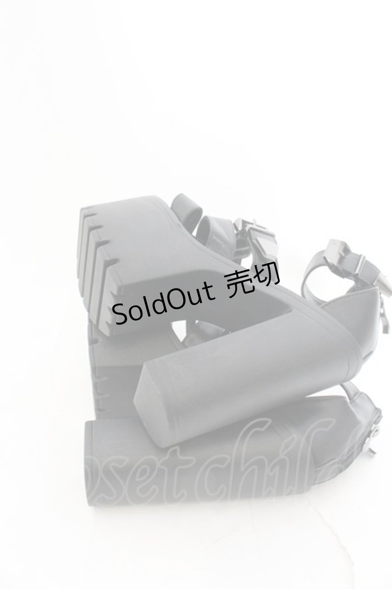 画像7: 【SALE】NieR CLOTHING / 身長激盛り《約15cmUP》ハイヒール厚底サンダル 35 ブラック O-24-12-15-026-PU-SH-IG-ZT335 (7)