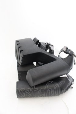 画像7: NieR Clothing / 身長激盛り《約15cmUP》ハイヒール厚底サンダル 35 ブラック O-24-12-15-026-PU-SH-IG-ZT335