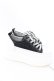 画像4: NieR Clothing / NieR軽量×厚底SNEAKERS【身長約6.5cmUP】 JPN22.5cm ブラック×ホワイト O-24-12-15-028-PU-SH-IG-ZT346
