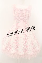 Angelic Pretty / レディローズ後ろフリルジャンパースカート  シロ O-24-12-17-003-AP-OP-OW-OS