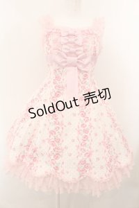 Angelic Pretty / レディローズ後ろフリルジャンパースカート  シロ O-24-12-17-003-AP-OP-OW-OS
