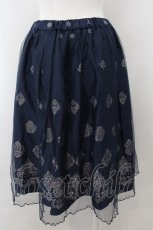 画像2: 【SALE】axes femme / オーナメント柄チュールスカート  ネイビー O-24-12-17-051-AX-SK-IG-ZT263 (2)