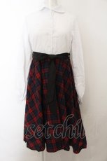 画像1: 【SALE】Favorite / チェックドッキングワンピース M~L シロ×アカチェック O-25-09-03-1010-LO-OP-IG-ZT011 (1)