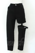 NieR Clothing / アシメデザインスキニーパンツ F ブラック O-24-12-18-006-PU-PA-OW-ZT126