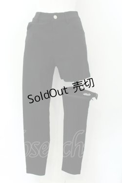 画像1: 【SALE】NieR CLOTHING / アシメデザインスキニーパンツ F ブラック O-24-12-18-006-PU-PA-OW-ZT126