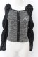 画像1: NieR Clothing / 春夏用 袖異素材マムルークスリーブプルオーバー  ブラック×グレー O-24-12-18-057-PU-TO-OW-ZT388 (1)