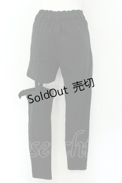 画像2: 【SALE】NieR CLOTHING / アシメデザインスキニーパンツ F ブラック O-24-12-18-006-PU-PA-OW-ZT126