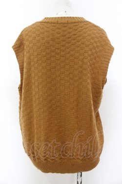 画像3: NieR Clothing / ユニセックスニットベスト F キャメル O-24-12-18-080-PU-TO-OW-ZT248