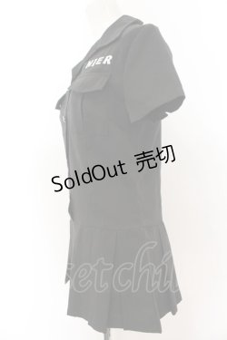 画像2: NieR CLOTHING / スタイルアップシャツワンピース M ブラック O-24-12-18-081-PU-OP-OW-ZT259