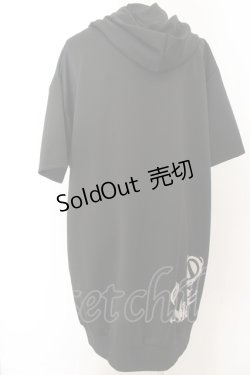 画像3: NieR Clothing / 半袖ZIPパーカー F ワンポイント（ブラック） O-24-12-18-085-PU-TO-OW-ZT259