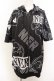 画像1: NieR Clothing / 転写pt半袖ZIPパーカー F ハートウイング（ブラック×ホワイト） O-24-12-18-086-PU-TO-OW-ZT259 (1)