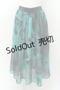 NieR Clothing / 裏地付きSHEER SKIRT スカート F グリーン O-24-12-18-017-PU-SK-OW-ZT166
