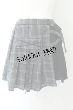 画像1: NieR Clothing / 巻きスカート風キュロットパンツ【ガチャベルト装飾付き】　 F グレー×ブラック O-24-12-18-003-PU-PA-OW-ZT166