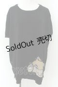 NieR Clothing / ミケデザイン半袖ニット F ブラック O-24-12-18-036-PU-TO-OW-ZT248
