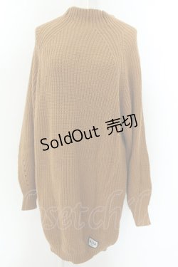 画像1: NieR Clothing / ボトルネックニットプルオーバー  キャメル O-24-12-18-039-PU-TO-OW-ZT122