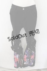 REFLEM / ペイント加工ベルト付フレアシルエットカーゴパンツ FREE ブラック O-24-12-19-077-PU-PA-IG-ZT122
