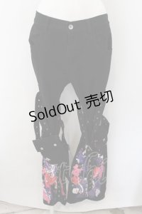 REFLEM / ペイント加工ベルト付フレアシルエットカーゴパンツ FREE ブラック O-24-12-19-077-PU-PA-IG-ZT122