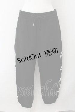 画像1: REFLEM / クロスプリントスウェットパンツ FREE ブラック O-24-12-19-082-PU-PA-IG-ZT385