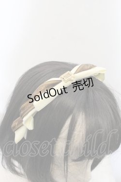 画像2: Angelic Pretty / Chocolatierロゴリボンカチューシャ  アイボリー O-24-12-22-028-AP-AC-IG-OS