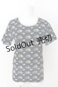 million dollar orchestra / ロゴ総柄Tシャツ M ブラック O-24-12-25-037-PU-TO-OW-ZT124