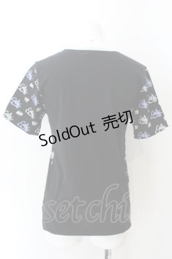 画像2: million dollar orchestra / ロゴ総柄Tシャツ M ブラック O-24-12-25-037-PU-TO-OW-ZT124