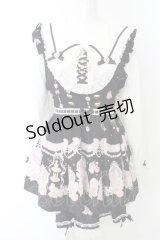 LIZ LISA / RomanticCosmetics柄セットアップ  クロ O-24-12-25-052-LO-OP-OW-OS