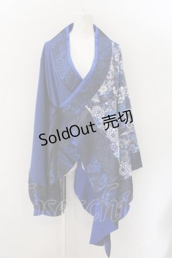 画像1: Qutie Frash / 着物カーデ  ブルー O-24-12-25-109-QU-TO-OW-OS