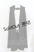 MIHO MATSUDA / ロングマント  ブラック O-24-12-25-137-GO-CO-OW-OS