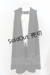 MIHO MATSUDA / ロングマント  ブラック O-24-12-25-137-GO-CO-OW-OS