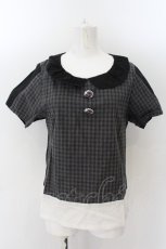 画像1: 【SALE】MALKOMALKA / アルパカボタンプルオーバー M ブラック×グレー O-24-12-25-015-PU-TO-OW-ZT123 (1)