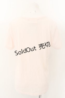 画像2: MALKOMALKA / FAKEptTシャツ M ピンク O-24-12-25-017-PU-TO-OW-ZT124