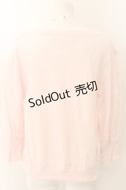 画像4: MALKOMALKA / 狼ptカットソー M ピンク O-24-12-25-018-PU-TO-OW-ZT124