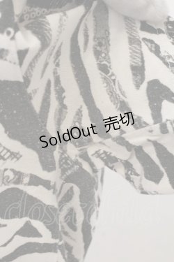 画像2: million dollar orchestra / 総柄Tシャツ M ホワイト×ブラック O-24-12-25-028-PU-TO-OW-ZT124