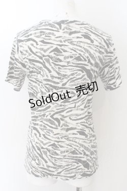 画像3: million dollar orchestra / 総柄Tシャツ M ホワイト×ブラック O-24-12-25-028-PU-TO-OW-ZT124