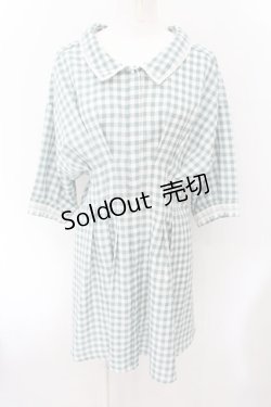 画像1: axes femme / ウエストタック入りチュニ M グリーン O-24-12-26-054-AX-OP-OW-OS