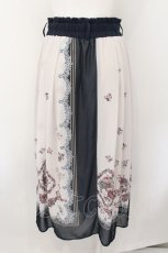 画像2: 【SALE】axes femme / ブーケパネル柄スカート M グリーン×キナリ O-24-12-26-057-AX-SK-OW-ZT264 (2)