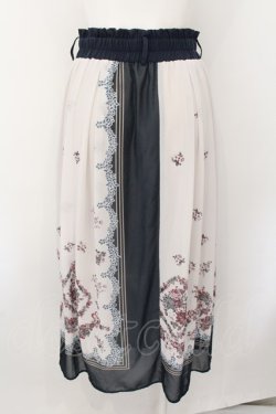 画像2: axes femme / ブーケパネル柄スカート M グリーン×キナリ O-24-12-26-057-AX-SK-OW-ZT264