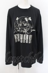 NieR Clothing / キャラクターptカットソー LL キャラクターロゴ（ブラック） O-24-12-26-060-PU-TO-OW-ZT388