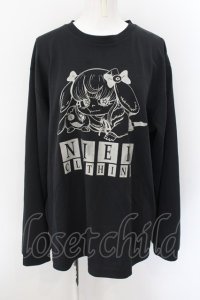 NieR Clothing / キャラクターptカットソー LL キャラクターロゴ（ブラック） O-24-12-26-060-PU-TO-OW-ZT388