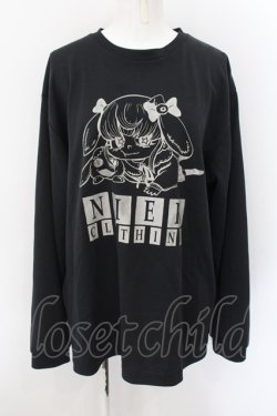 画像1: NieR Clothing / キャラクターptカットソー LL キャラクターロゴ（ブラック） O-24-12-26-060-PU-TO-OW-ZT388