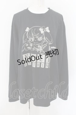 画像1: NieR Clothing / キャラクターptカットソー LL キャラクターロゴ（ブラック） O-24-12-26-060-PU-TO-OW-ZT388