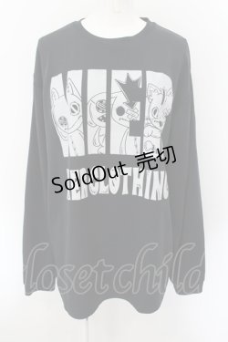 画像1: NieR Clothing / キャラクターptカットソー LL ブラック O-24-12-26-061-PU-TO-OW-ZT388