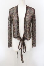 画像1: Jean Paul GAULTIER CLASSIQUE / カモフラパワーネットカーディガン 40 カーキ×ブラウン O-24-12-26-032-GO-TO-OW-ZS (1)