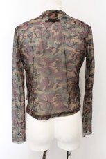 画像3: Jean Paul GAULTIER CLASSIQUE / カモフラパワーネットカーディガン 40 カーキ×ブラウン O-24-12-26-032-GO-TO-OW-ZS (3)