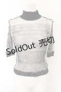 Jean Paul GAULTIER FEMME / パイル切替パワーネットトップス 40 グレー O-24-12-26-033-GO-TO-OW-OS