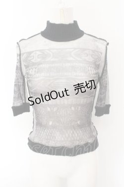 画像1: Jean Paul GAULTIER FEMME / パイル切替パワーネットトップス 40 グレー O-24-12-26-033-GO-TO-OW-OS