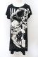 画像1: HYPER CORE / ガール＆スカルプリントTシャツ  ブラック O-24-12-27-025-PU-TO-OW-ZT259 (1)