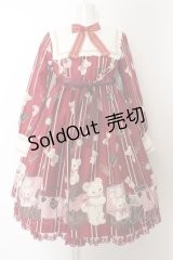 Angelic Pretty / Travelくまちゃんワンピース  ワイン O-24-12-29-009-AP-OP-OW-OS