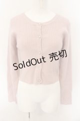 DearMyLove / シンプルリブニットカーディガン L ピンク O-24-12-30-088-EL-TO-OW-OS